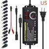 Adjustable Power Supply Variable AC-DC Power Adapter Laboratory 3V-24V-3A with US/EU Plug Female Home Appliance Alligator Clip