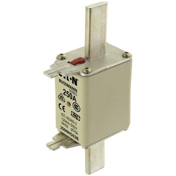 Fuse Link, LV, 250 A, AC 500 V, NH02, gL/gG, IEC, Double Indicator