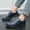Fashion New Men's Printing Pattern Patent Leather Casual Shoes Male Walking Loafers Sneakers Tenis Masculino Zapatos Hombre