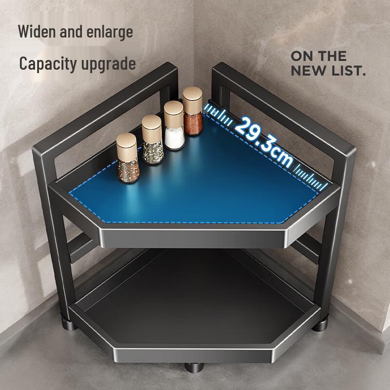 Gunmetal Stainless Steel Kitchen Corner Shelf