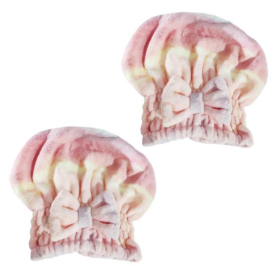 Super Saugfähiges Haarhandtuch Wickel Mikrofaser Haartrockenkappe mit Schleife Weicher Haar-Turban Wickel Badekappe für Lockiges Kurzes Langes Nasses Haar