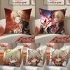 Honkai Star Rail MMydei Cushion Cover Pillowcase Short Plush Invisible Zipper Room Sofa Cushion Cover