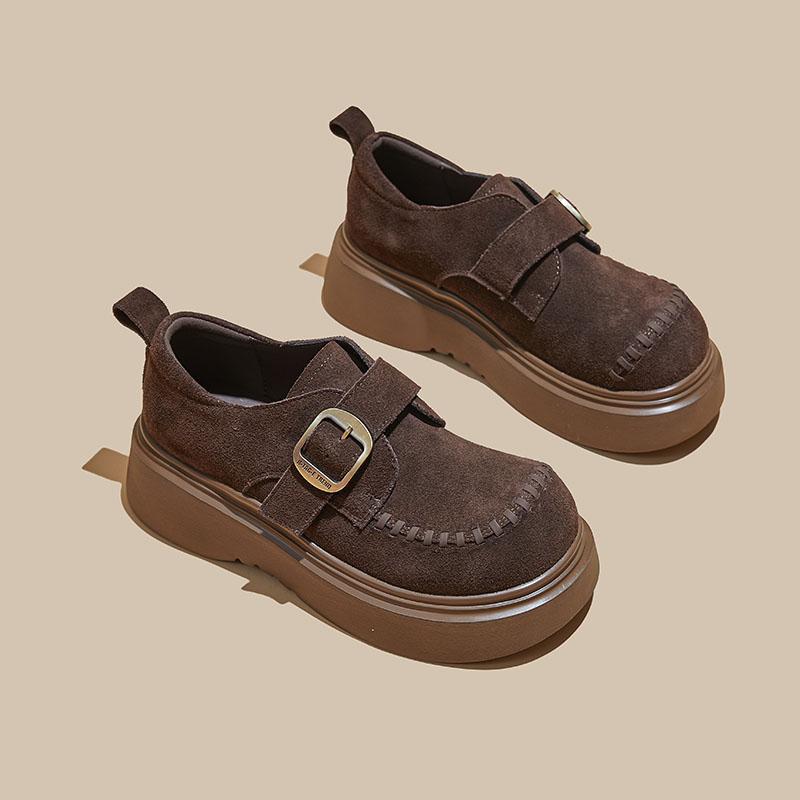 Modne AIYUQI 2025 Nowe Damskie Mokasyny na Grubej Podeszwie Maillard Damskie Buty Duży Rozmiar Casualowe Wsuwane Damskie Sneakersy