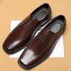 Men's Classic Retro Derby Shoes Lace-up Mens Business Dress Office Leather Shoes Men Fashion Wedding Party Flats Plus Size 38-46