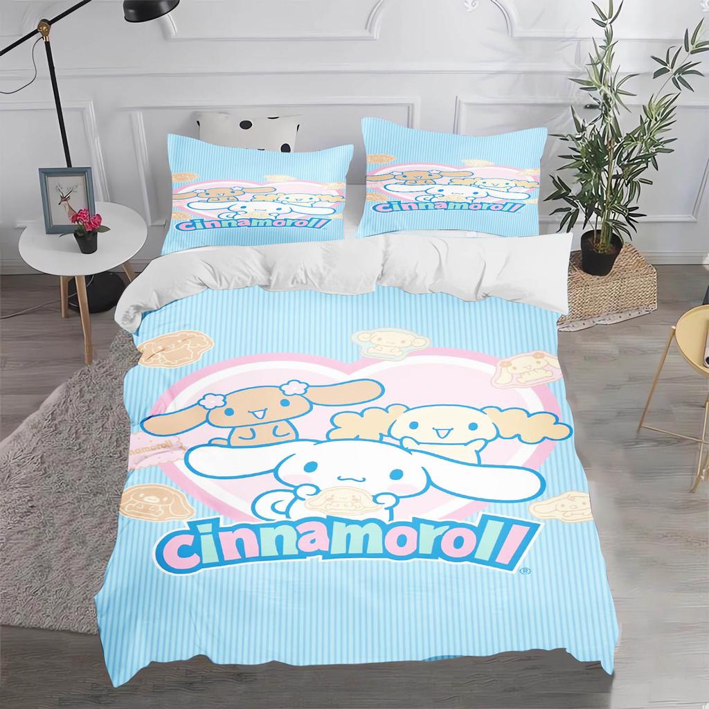 Cinnamoroll MINISO Sanrio Bedroom Children'S Bedding Set Duvet Cover Comforte Queen With Pillowcase Christmas Gifts Home