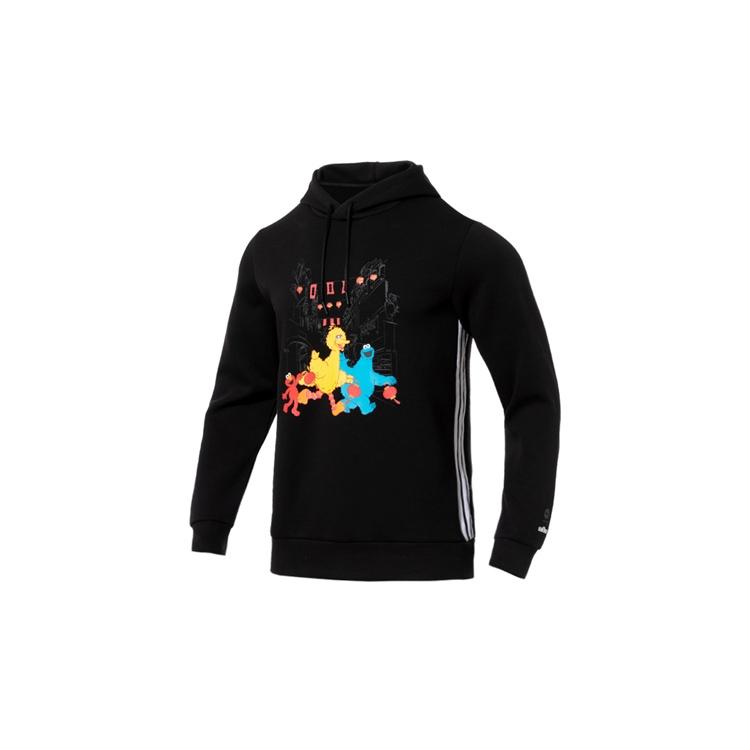 Men s adidas neo Cartoon Pattern Sports Pullover Black HD7296 L