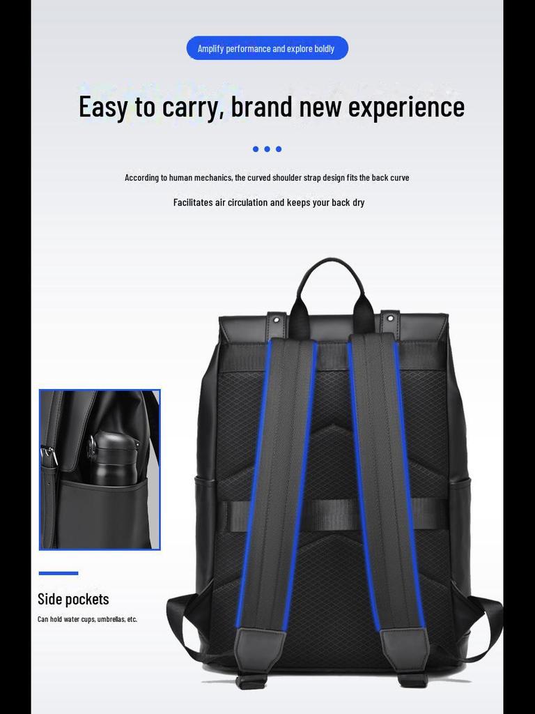 Herren Wasserdichter Mode-Rucksack mit hoher Kapazität - Trendige, hochwertige Laptop- und Pendlertasche