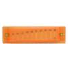 High Quality Durable 10 Holes 20 Tones Plastic Translucent Harmonica Gift for Kids(Orange)