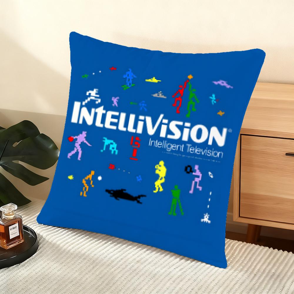 Fashion I-Intellivision Cushion Cover Soft Short Plush Pillow Cover Smooth Cozy Texture Aesthetic Cushion Case Home Decor
