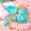 24pcs Seashell Candy Boxes Pastel Pink Turquoise Purple Blue White Wedding Birthday Beach Party Favor Candy Containers Box Decor
