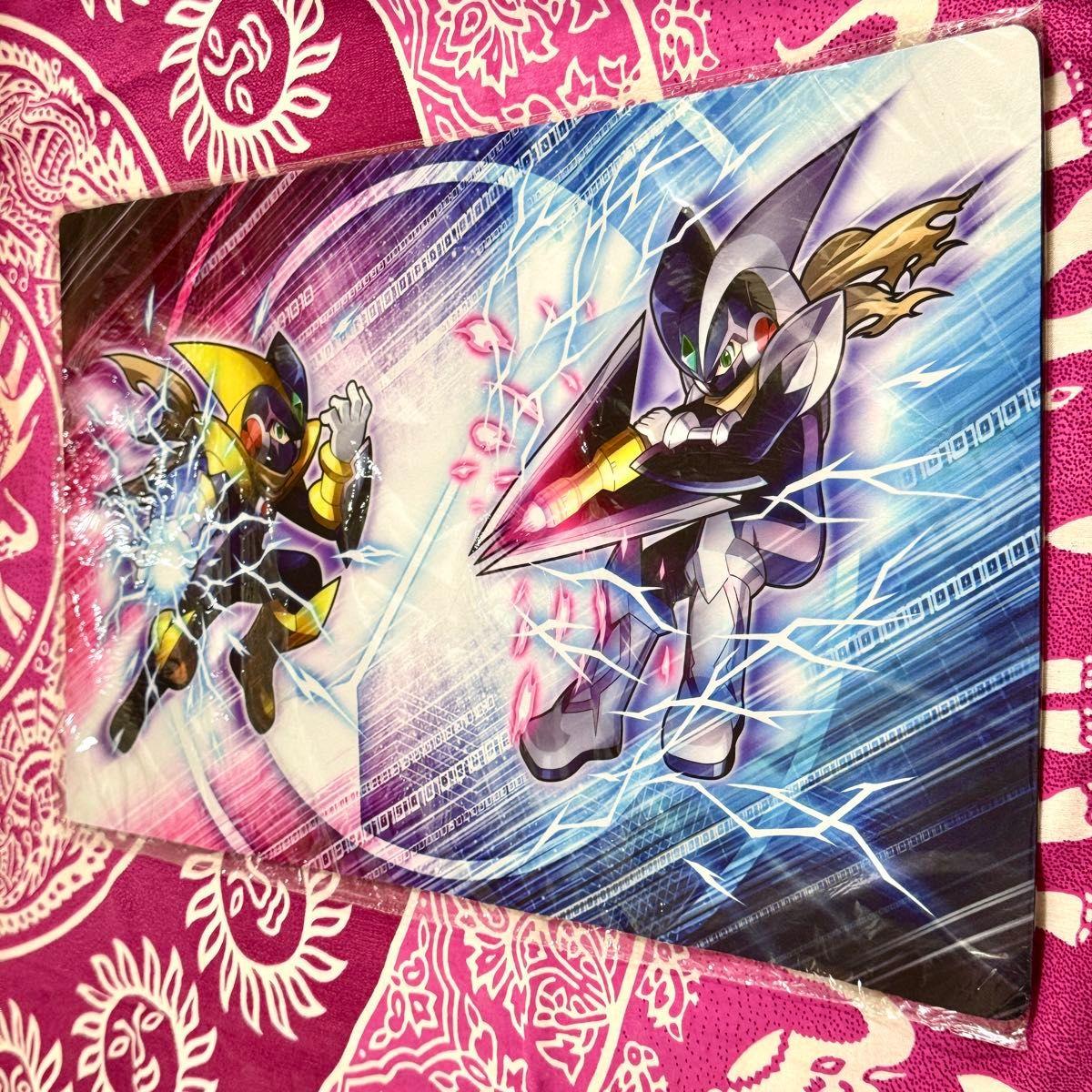 Used [Super Valuable] Rockman EXE Forte Cross Rockman Mask Playmat