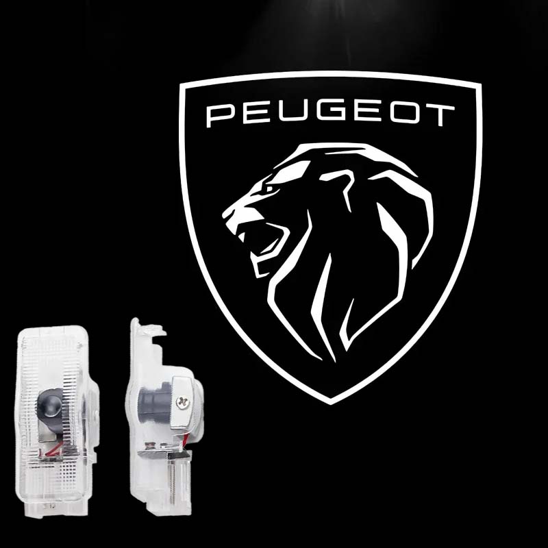 

2026 Hot Car Sticker Led Car Door Welcome Light Logo Projector Laser For Peugeot 307 107 306 308 207 208 5008 407 3008 508 206 4