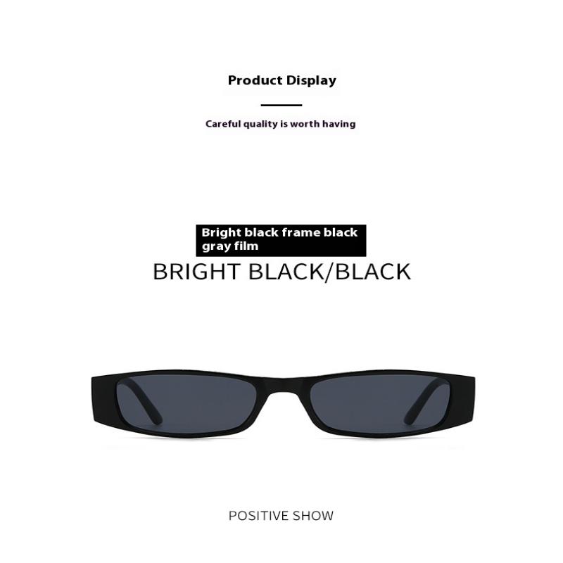 Small Rectangle Sunglasses Women Men Narrow Frame Vintage Square Sun Glasses Punk Cat Eye Eyewear Women'S Sunglasses