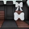 Grid Pattern Bowknot Pillows Plaid Interior Car Seat Cushion Bow Shape Pillow  Adults Use