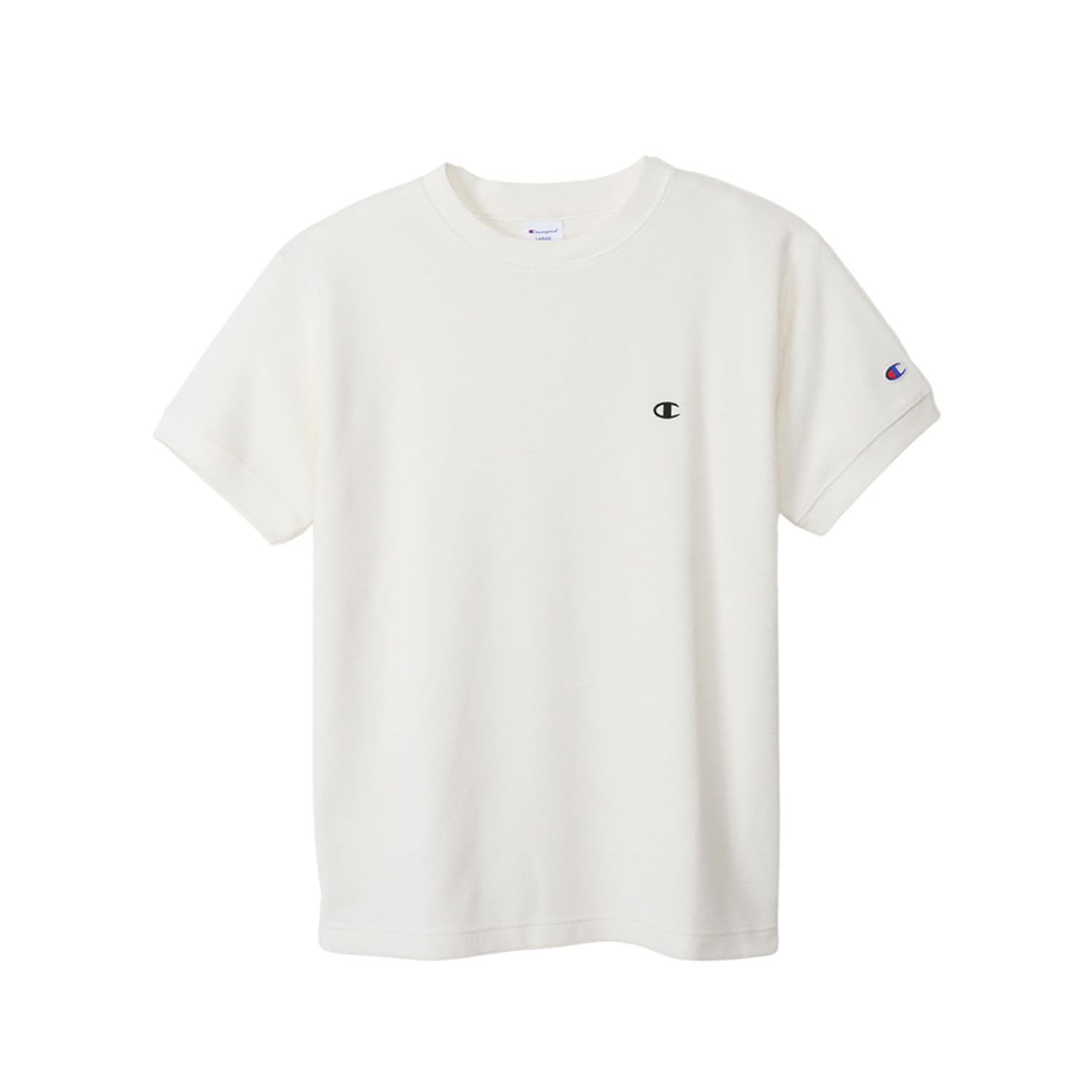 

Champion Short Sleeve Crew Neck Cotton USA with Embroidered T-Shirt Logo, Basic, C3-X359-010-M белый