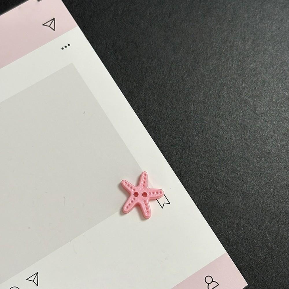 40pcs Creative Imitation Shell Buttons Cute DIY Buttons Starfish Buttons  Cardigan Sweater