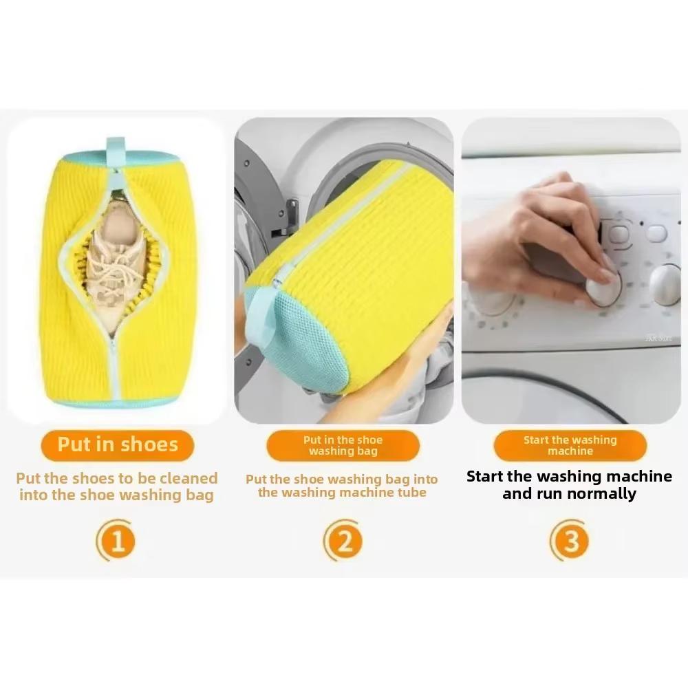 1Pcs Laundry Bag Shoe Washing Bag Padded Net Protector For Fluffy Fibers Polyester Machine Friendly Drying Wash Bags For Shoes