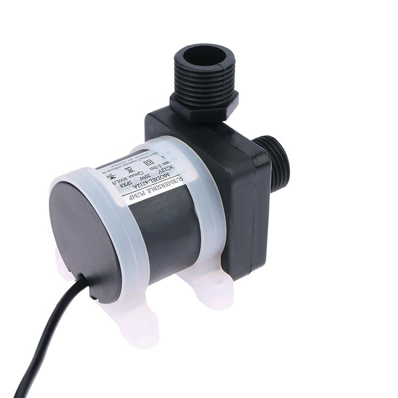 Bomba de refuerzo para calentador de agua, ducha, calefacción por suelo radiante CC 12V 24V IP68 Silenciosa Rosca de 4 puntos Motor sin escobillas Solar Bomba de agua