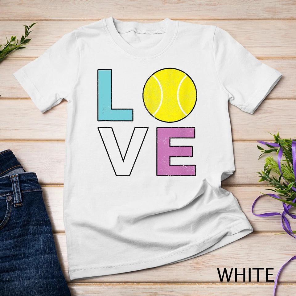 Retro I Love Tennis Unisex T-shirt 8 XL