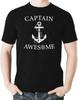 Witty Fashions Captain Awesome - Funny Fisherman Graphic Fishing Shirt - Sarcastic Boating Tee - Novelty Mens T-Shirt