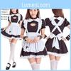 Elegantes Damen-Kostüm Cosplay Lolita Katzen-Maid-Kleid Mit Kurzen Ärmeln Für Festliche Anlässe