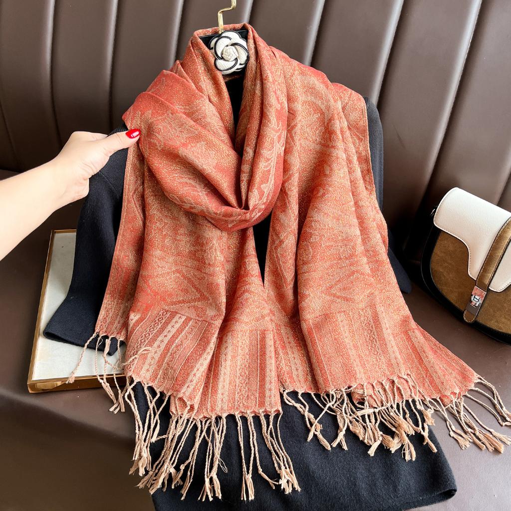 Luxury Brand Autumn Cashmere Pashmina Shawl Lady Wrap Warm Winter Scarves Design Print Female Foulard Hijab Stoles Scarf
