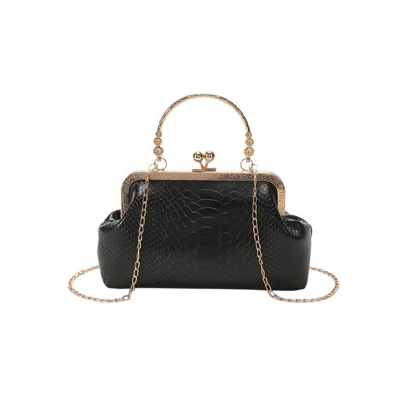 

2023 New Fashionable Urban Simplistic Small Square Bag For Women With Chain Strap Casual Shoulder Crossbody Bag чёрный