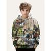 Children's Clothing Autumn Hoodie Cartoon Colorful Animal Print Dinosaur Hoodies for Kids Spring Fashion Long Sleeve Tracksuit