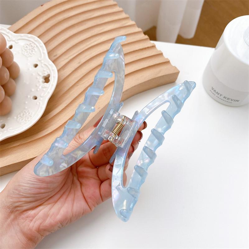 Beautiful Handcrafted Korean Style Colorful Hair Claw Clip For Women With Iridescent Finish