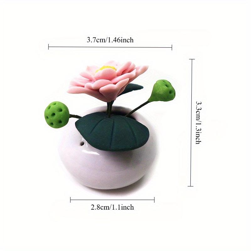 1:12 Floare Miniatură din Lut Mini Floare în Ghiveci Ghiveci Ceramic Model Lotus Floare Bonsai de Grădină Ornament pentru Casă