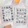 Wood Rubber Stamp Lovely Cats Stamp Animal Stamp Decorative Stamp Cartoon Dogs Stamp