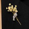 Französische Handförmige Corsage Brosche Kreatives Anzug Kleid Corsage Zubehör Premium Anzug Mantel Anstecker Geschenk