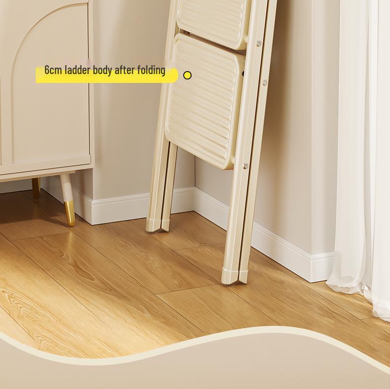 Telescopic A-Frame Folding Ladder - Indoor Multifunctional Ladder Stool with 3 or 4 Steps for Housewarming or Climbing Needs.