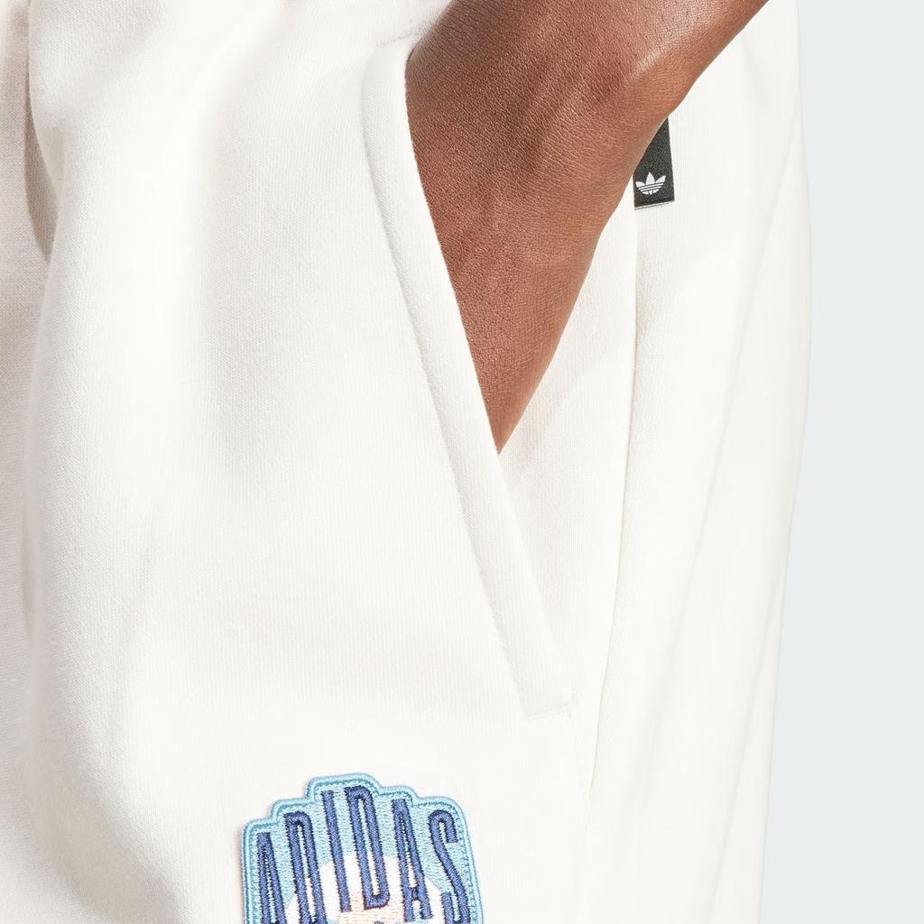 Adidas Originals Holiday Sweat Joggers With Cuffs And Breathable Knit Fabric Women Bottoms Pink White IT1743