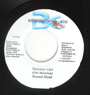 7inch Record ROUND HEAD - Monster Girl NONE Baby G Producti Jamaica Reggae, Ska & Dub Used