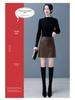 2025 New Coffee-Colored Women's Petite Leather Half-Skirt – Autumn/Winter Slimming Hip-Hugging Short Skirt for Commuting