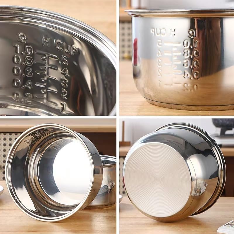 Compatible for Zojirushi NS-TSC10 Multi-Cooker Replacement Inner Po (5.5cups) 304 Stainless Steel Rice Cooker Inner Bowl