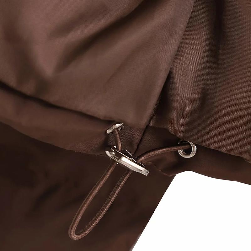 Kort ensfarget hettefrakk, løs jakke for kvinner