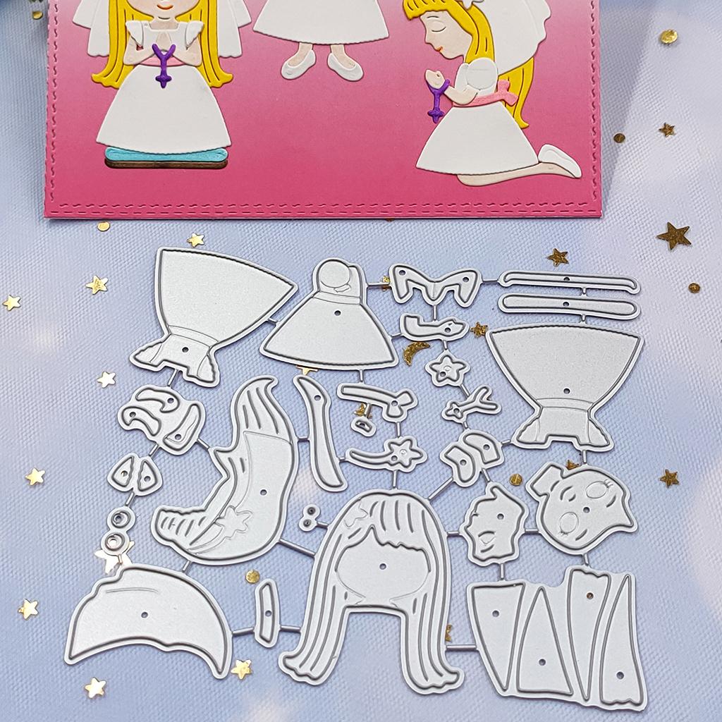 Cutting Long Hair Girls Die cut for Scrapbooking and Paper Crafts Embossing DIY Cutting Long Hair Girls Die cut for Scrapbooking and Paper Crafts Embossing DIY