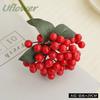 Artificial Flower Foam Berry Plants Mini Fruit Bunch Branch Christmas Decorative Accessory for Wedding Flower Arrangements Gift
