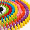 120Pcs/Set Colored Rainbow Wood Domino Game Blocks Kits Baby Early Learning Dominoes Educational Toys for Children Gift