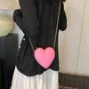 Women's Heart-Shaped Clip-On Mini Bag - 2024 Spring/Summer Chain Heart Bag with Girlish Charm