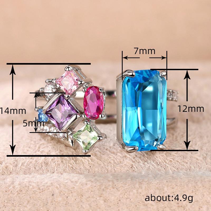 Lindon Classic Copper Alloy Zircon Ring Ladies Jewelry Wedding Promise Party Gift