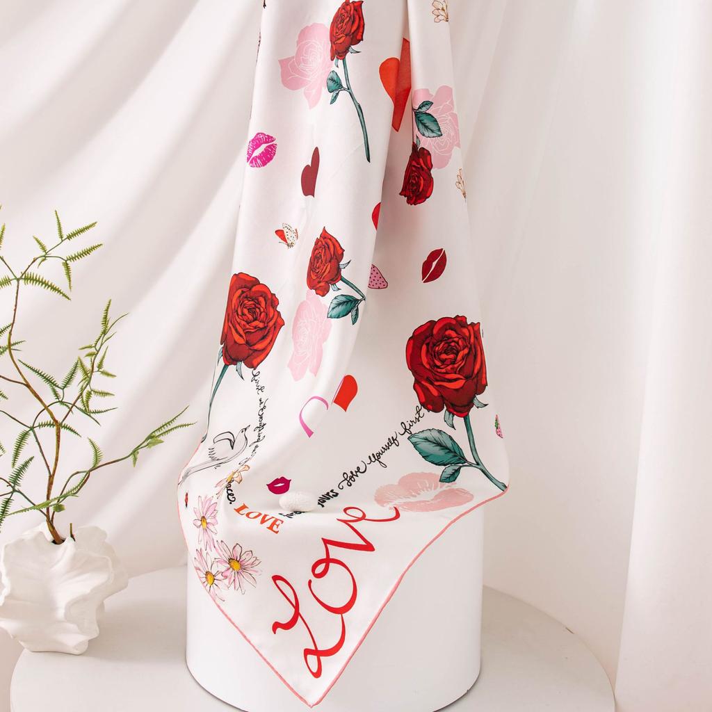 Summer new mulberry silk silk scarf women's outer scarf shawl square scarf versatile cross-border