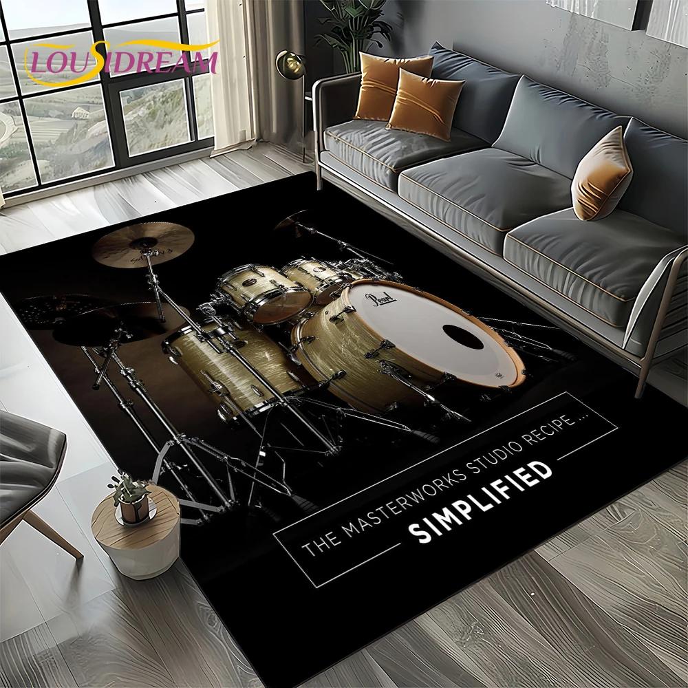 27 Style New Cymbal DW Drum Kit Drum Set Music Instruments Carpet Rug for Living Room Bedroom Home Sofa,Kids Non-slip Floor Mat