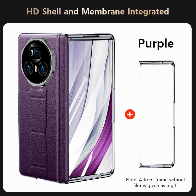 Leather Phone Case for Honor Magic Vs3 V2 Vs2 Magnetic Wrist Strap Stand Kickstand Cover With Anti-peeping Protection Flim