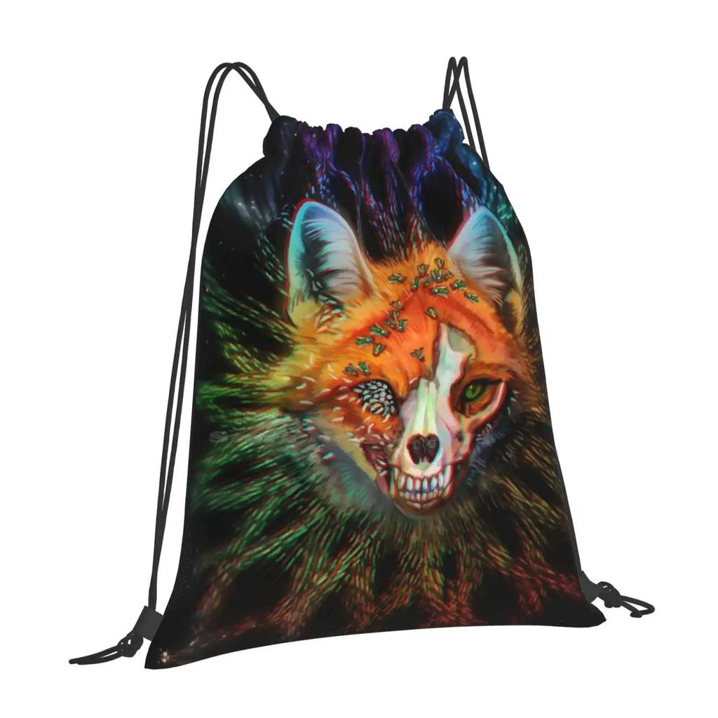 Annihilation Backpack For Student School Laptop Travel Bag Fox Decay Death Skull Vulture Culture Maggots Trippy Spiritual