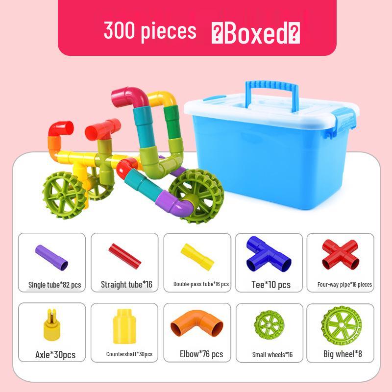 Children's Assembly Water Pipe Building Blocks - Educational DIY Toy for Ages 3+