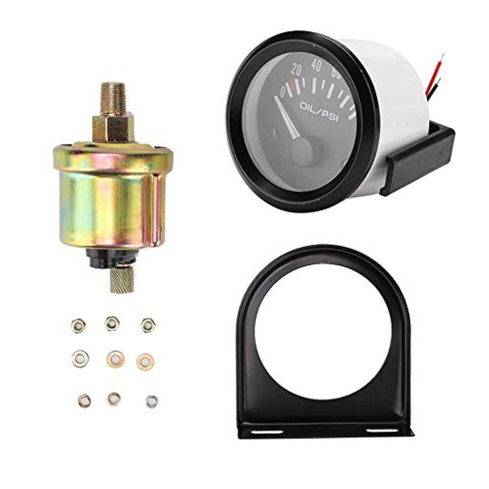 1 Set 52mm Oil Pressure Tester for For 12v Auto Car Truck RV Electronic Gauge with 0 100 PSI Measurement and Space Saving Size