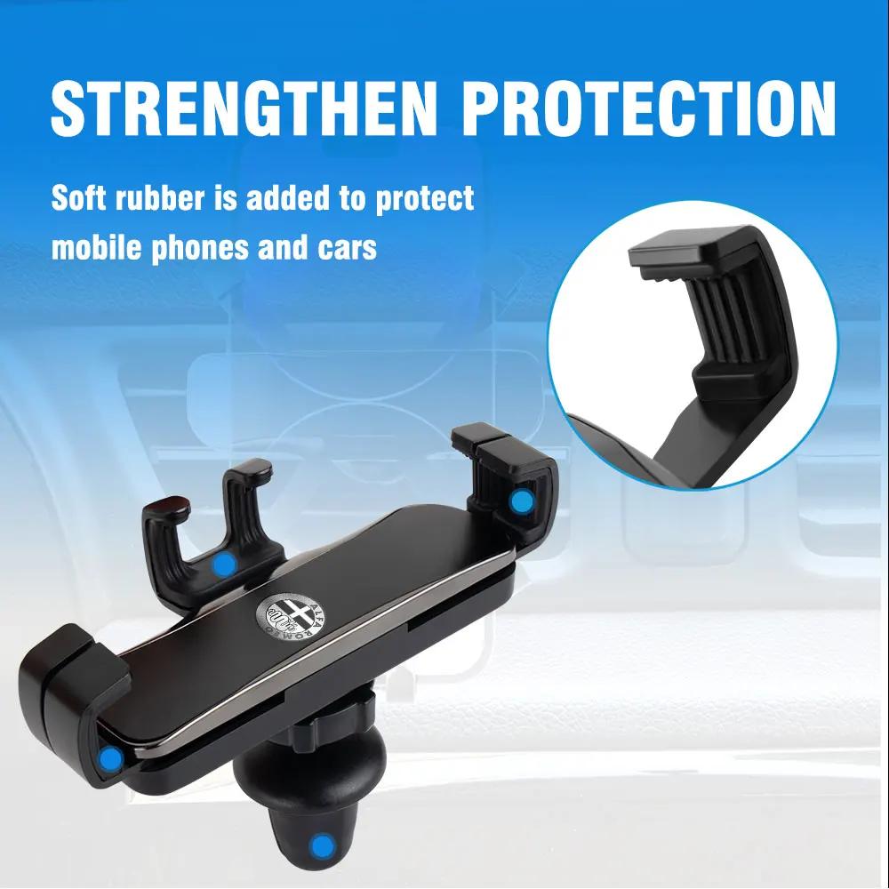 Hub Caps 1pc Car Air Vent Phone Holder Mount Cell Phone Holder For IPhone 13 12 Xiaomi GPS Stand For Alfa Romeo 159 Giulietta Ac hay231